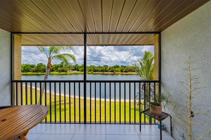 Screened in lanai over looking the Lake