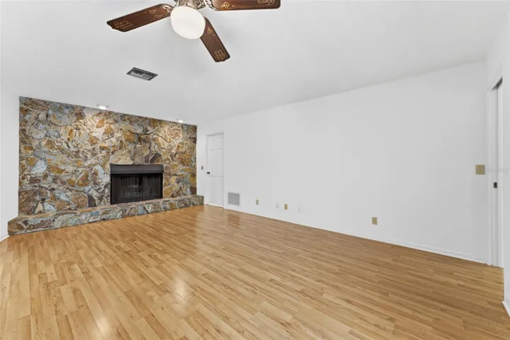 Stone Accent Fireplace