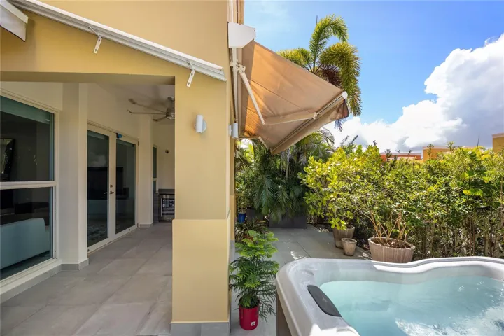 Covered Terrace & Spa Area