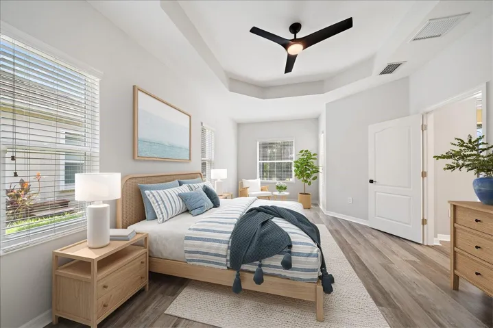 VIRTUALLY STAGED primary bedroom