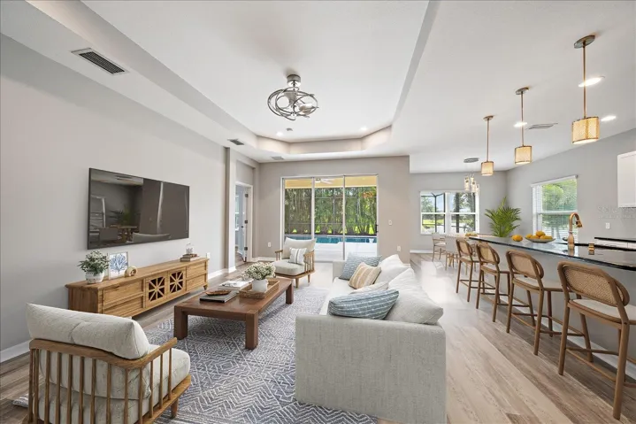 VIRTUALLY STAGED living room