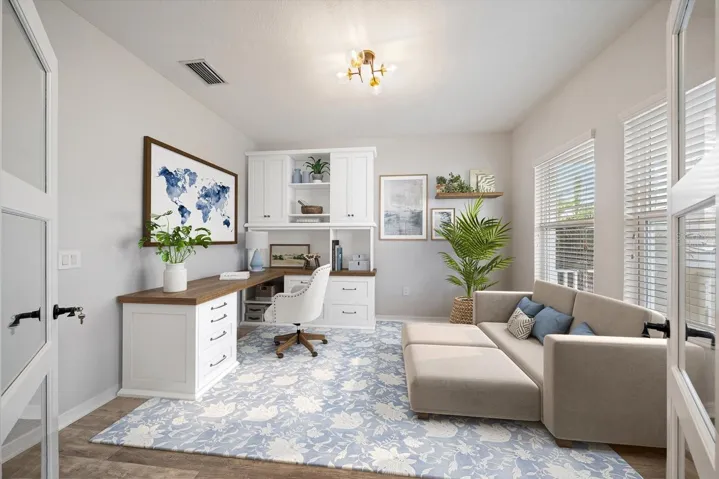 VIRTUALLY STAGED FRONT DEN - the first room to the right when you walk in