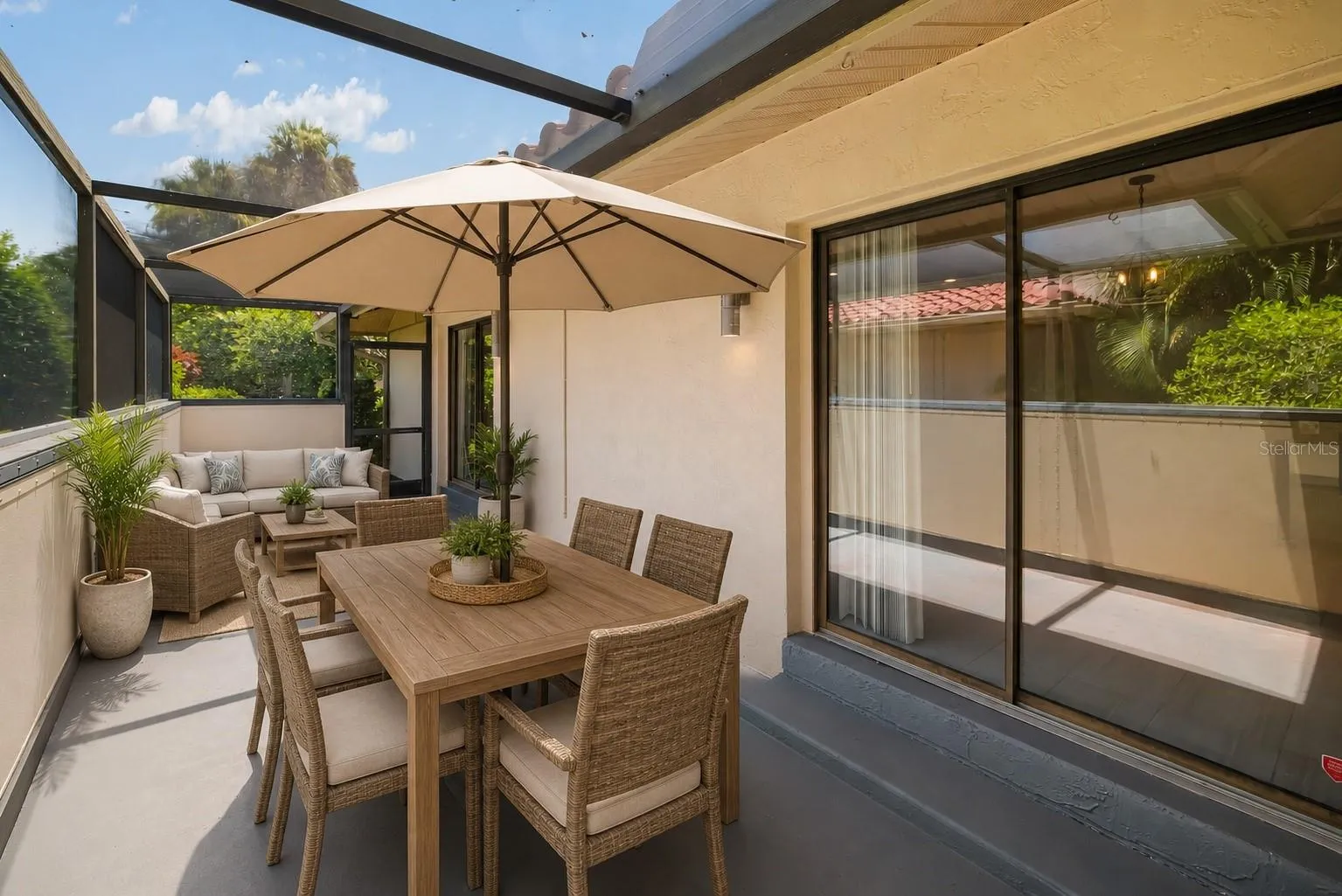 Virtual Staged Patio Lanai