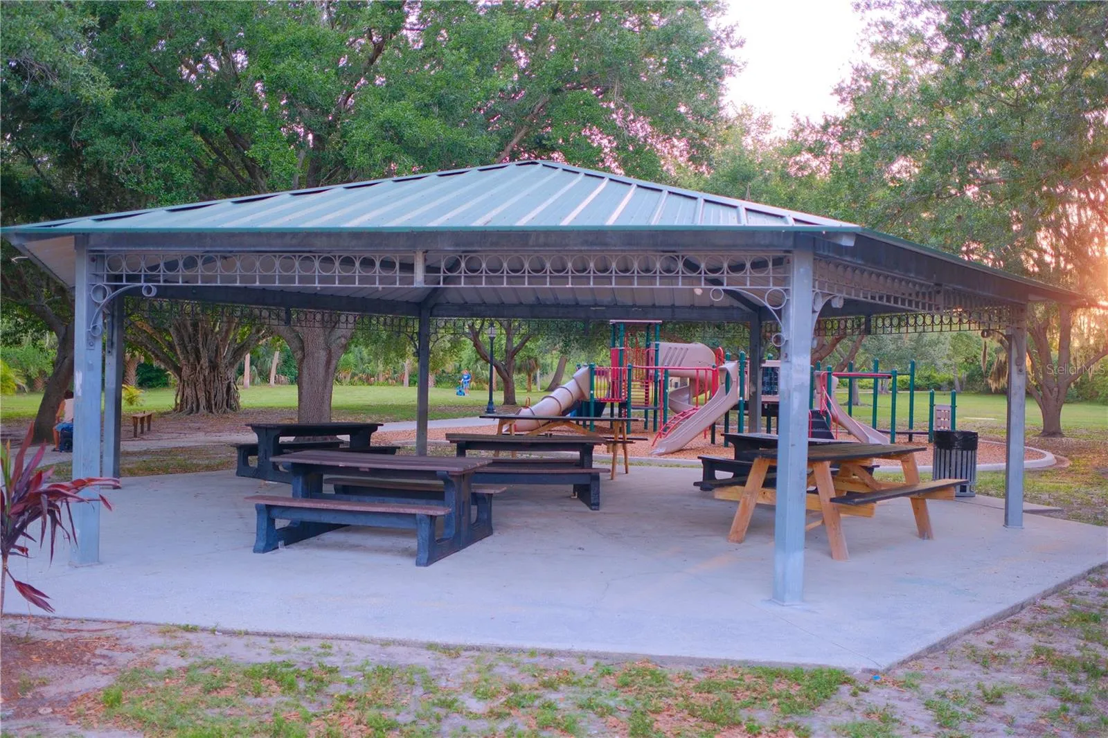 North Water Tower Covered Picnic Tables