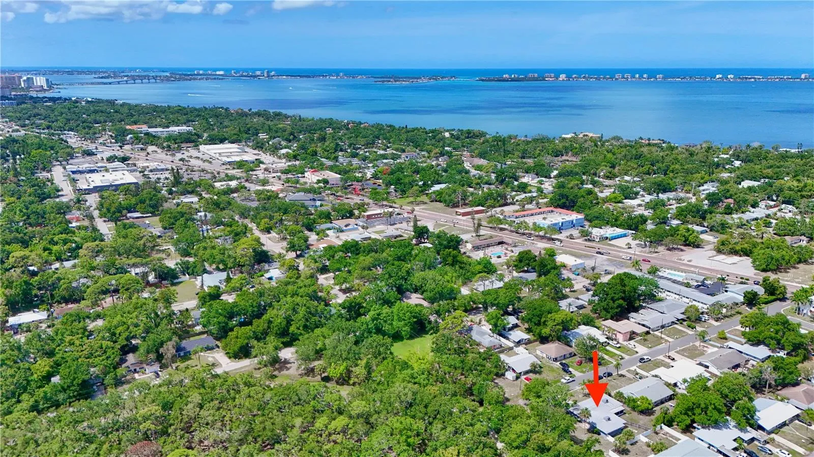 Aerial Towards The Bay and Keys