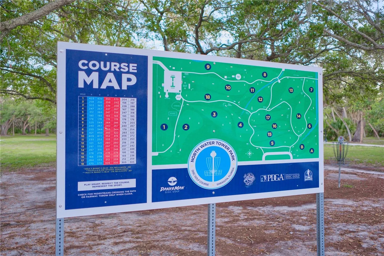 North Water Tower Park Disc Golf Map