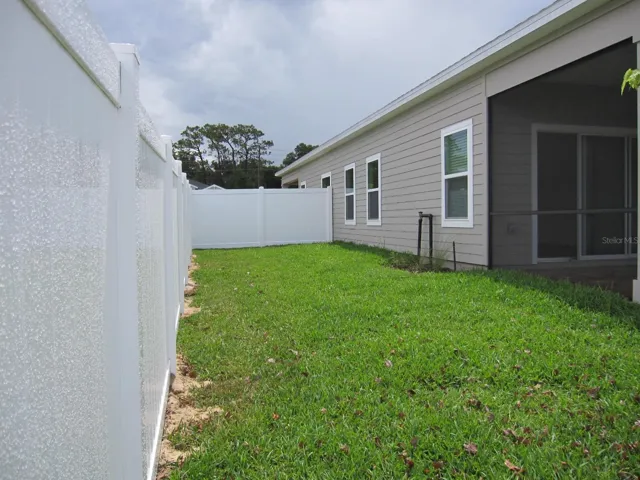 Left side back yard
