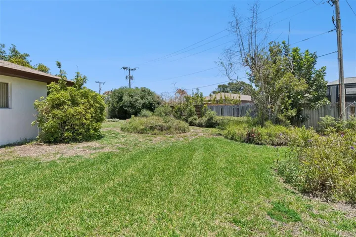 Such a large back yard with so much potential