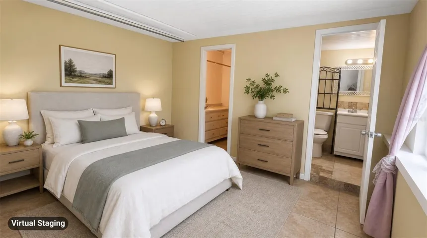 Virtual Staged In Law Bedroom