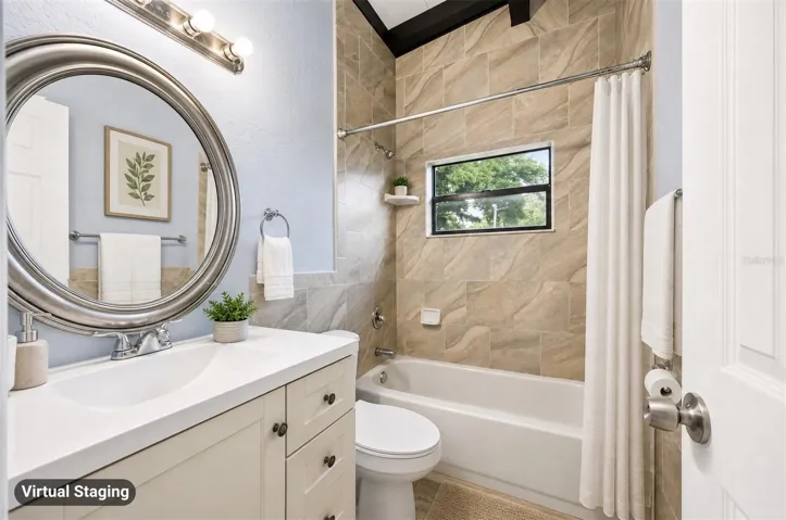 Virtual Staged Main Bath
