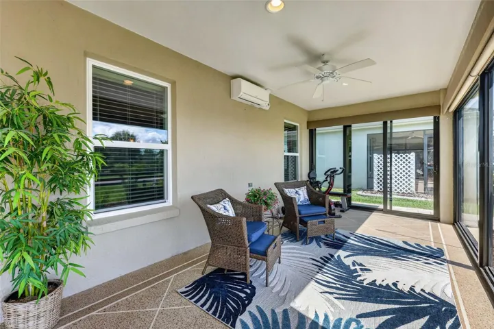 714sf Glass-Enclosed Lanai with TWO Mini-Splits and Water Views