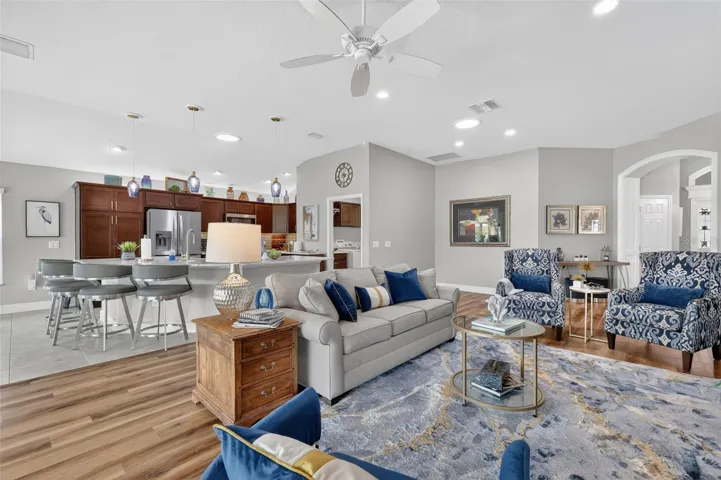 Living, Dining, and Kitchen
