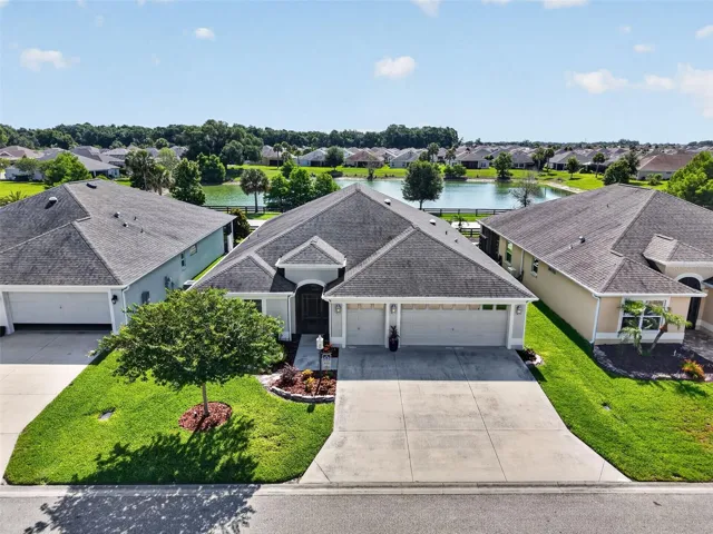 Aerial Front Elevation with Water Views