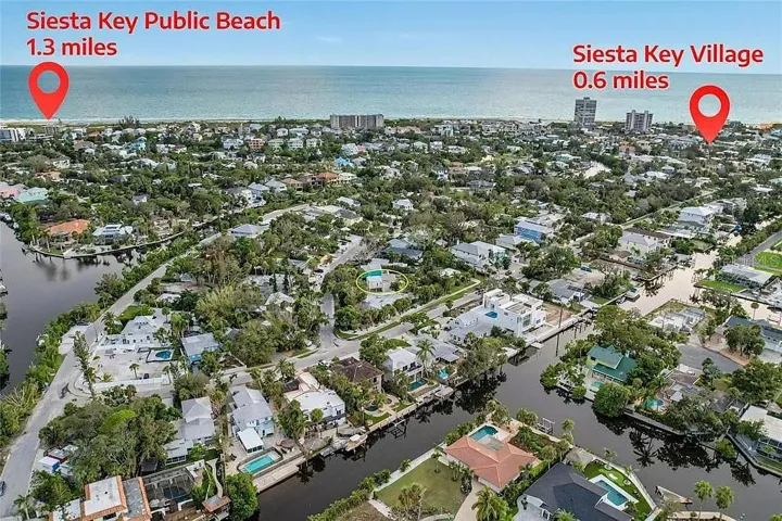 Property distance to Siesta Beach and Village