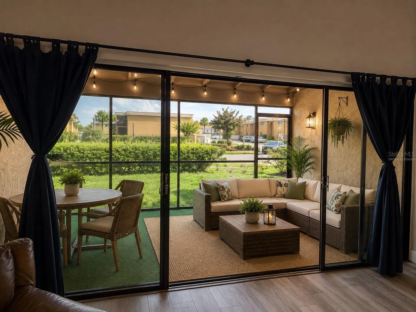 Virtually Staged Covered/Screened Patio