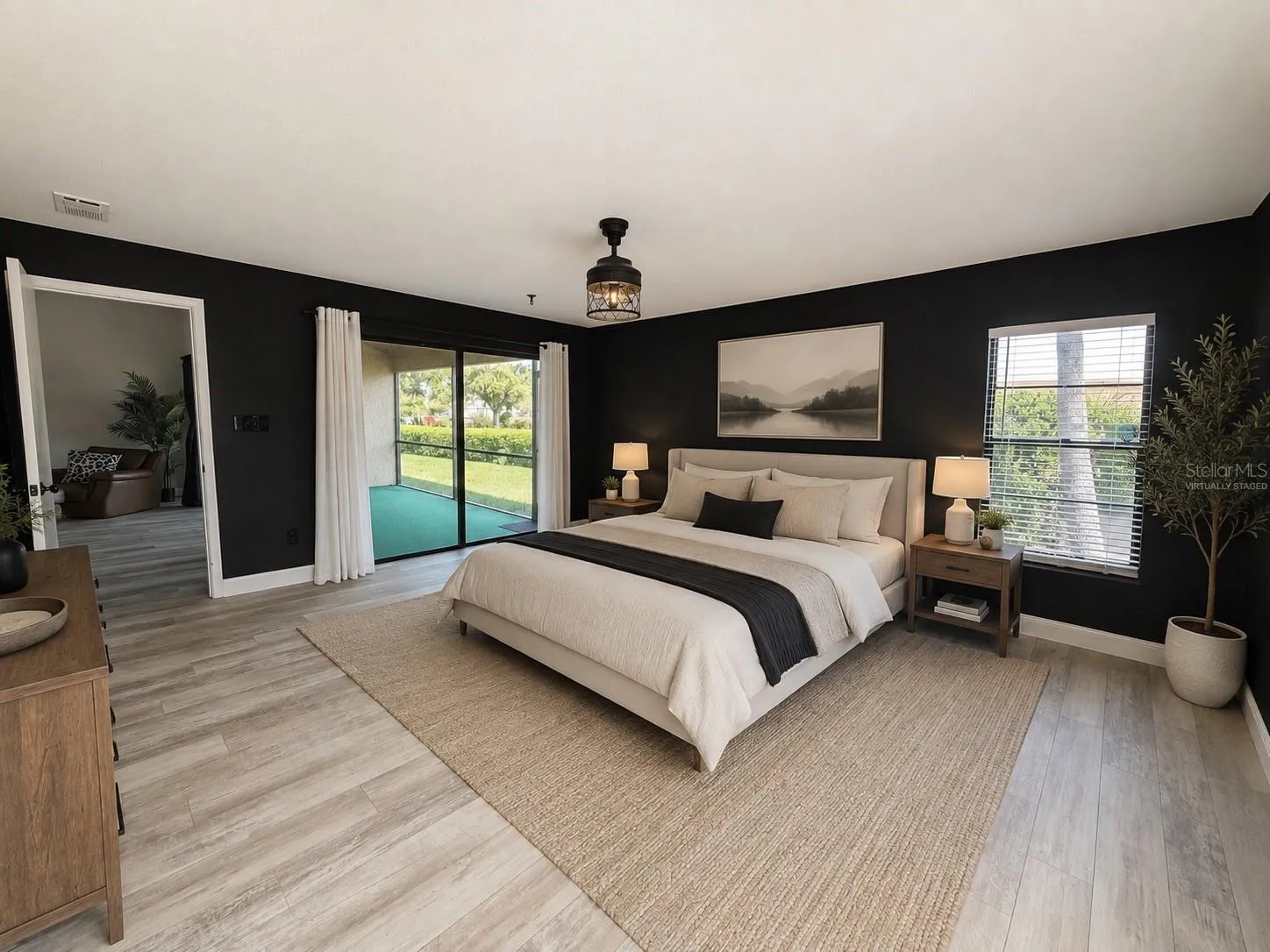 Virtually Staged Primary Bedroom