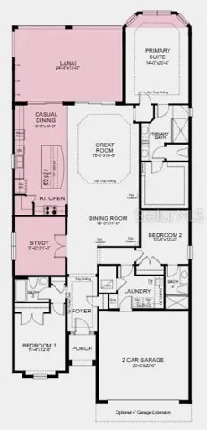 Additional highlights include: bay windows at primary suite, tray ceiling package.