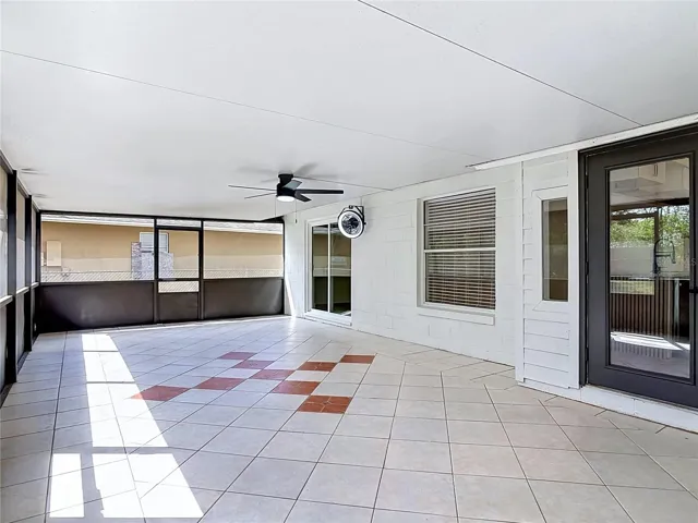 Covered and screened Patio with plenty of room to entertain.