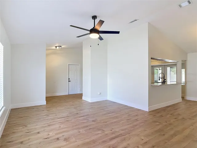 Family room off of the Kitchen (open concept).