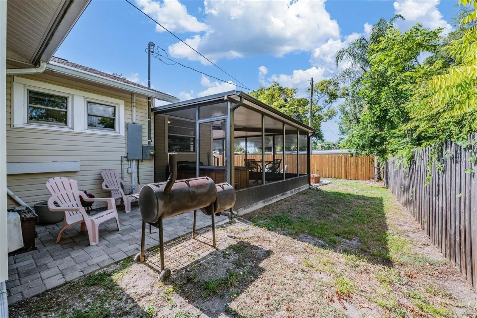 Barbeque off the back porch.