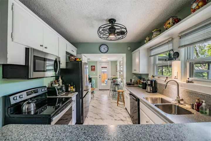 Kitchen looking toward back porch