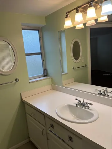 Master Vanity and window.