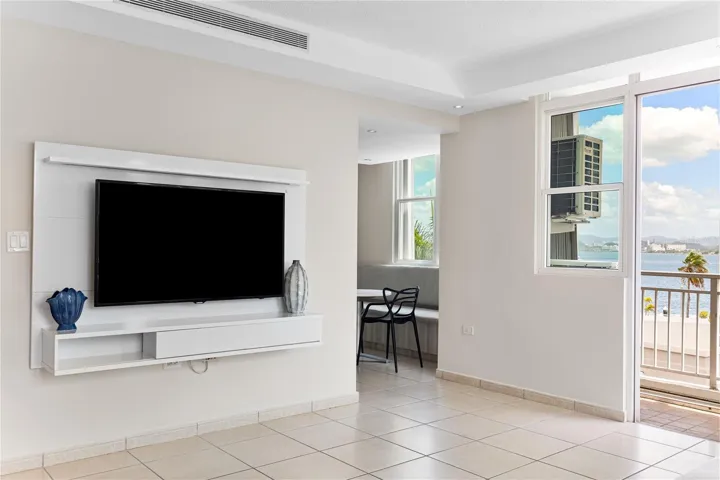 Living area with ocean view