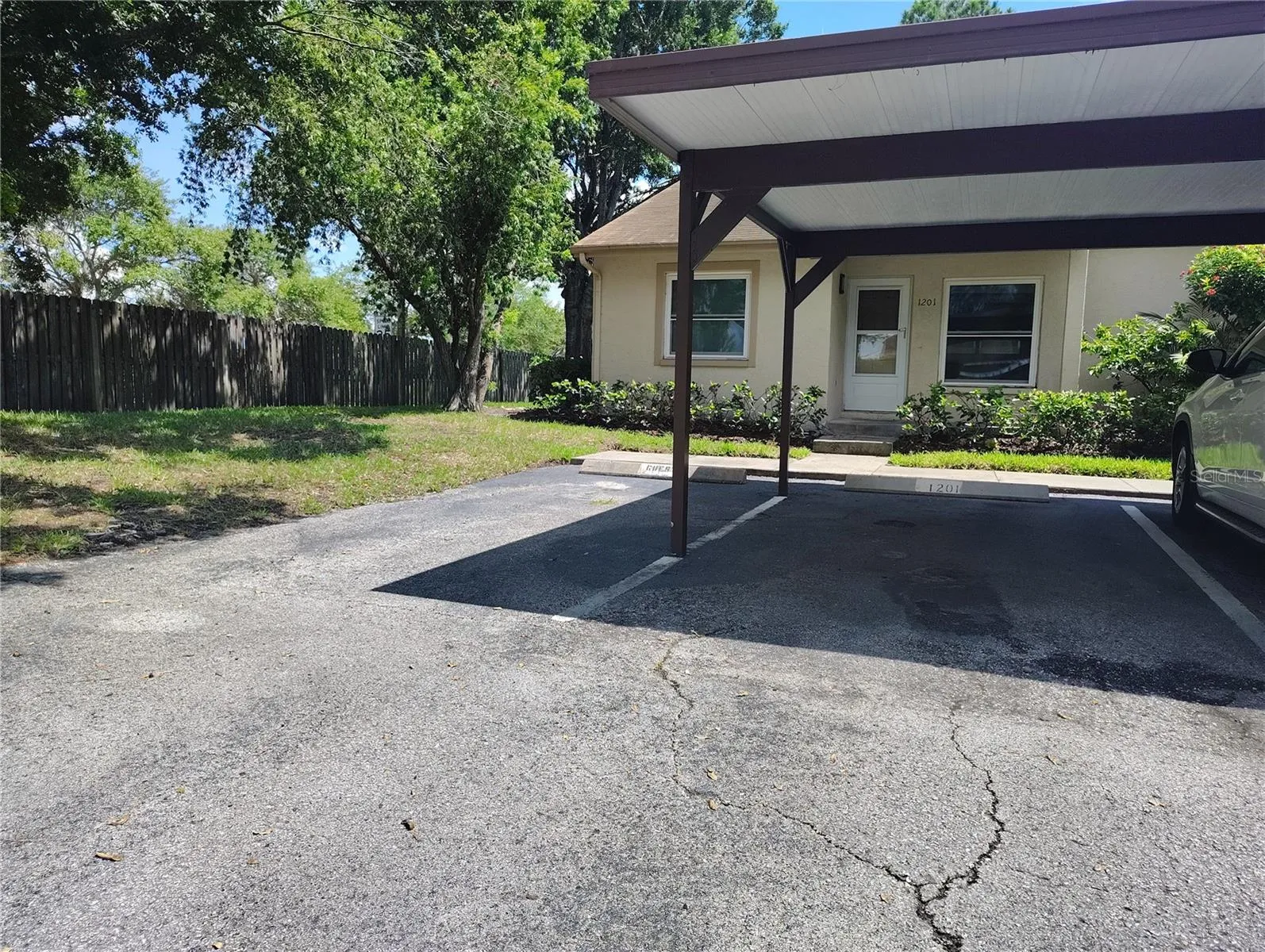 Covered parking and guest space
