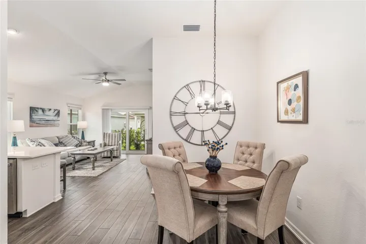 Dining area looking into Living room