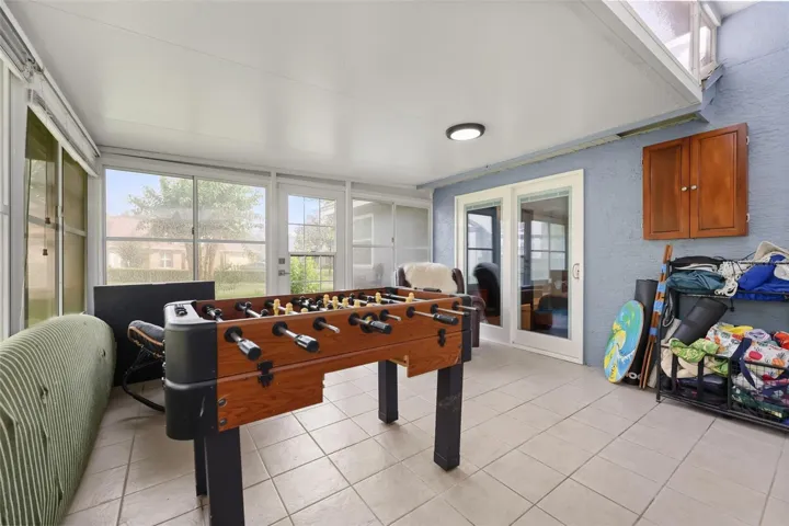 enclosed patio for entertaining