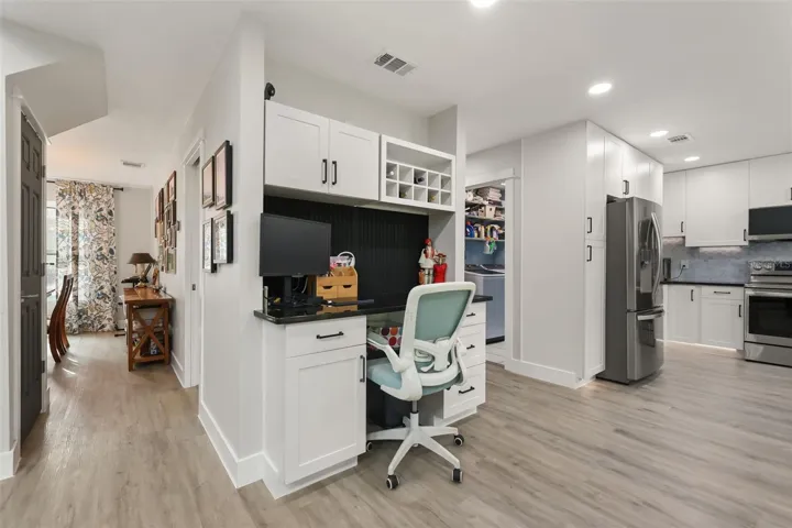kitchen into dining room