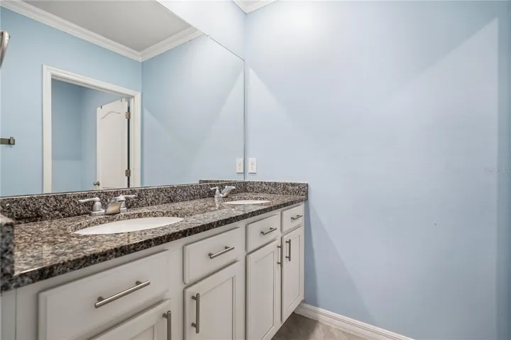 2nd bath with vanity separated from shower and toilet
