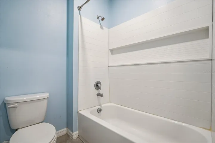 2nd bath with separate shower/bath and toilet