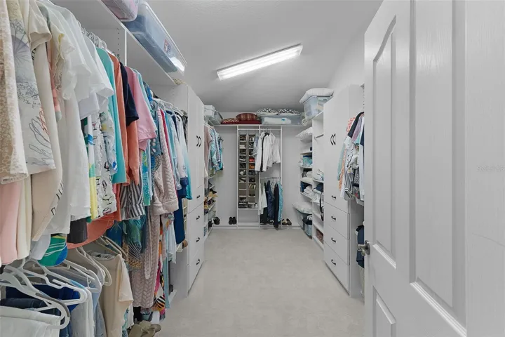 A huge walk-in, customized closet was added on the the primary bedroom