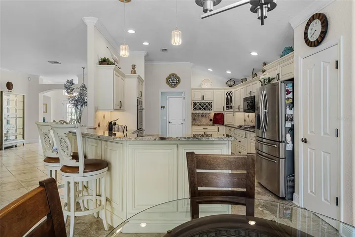 From the eat-in area to the kitchen