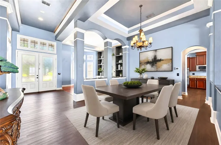 The light filled foyer opens to a formal dining space perfect for entertaining. Virtually Staged.