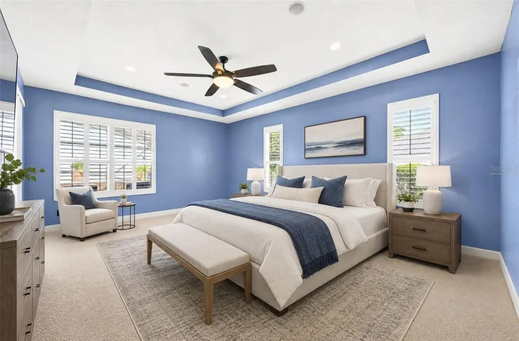 The main floor primary suite becomes your tranquil retreat. Virtually Staged.