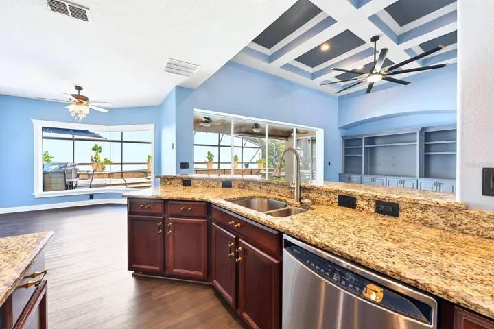 The chef's kitchen is sure to impress.