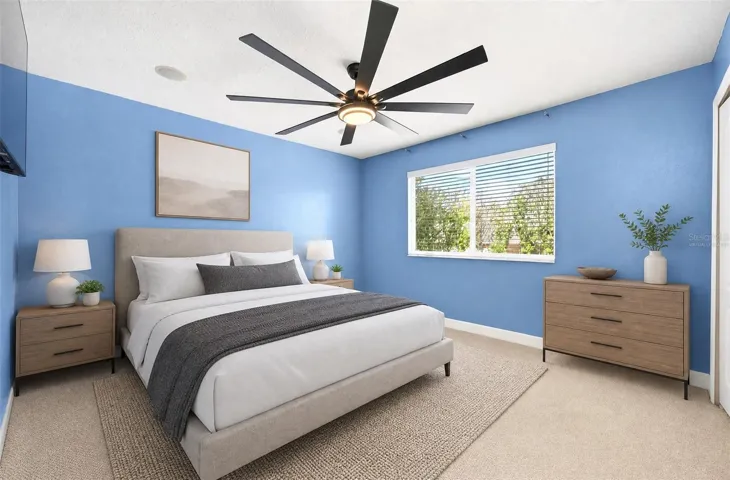 Second floor bedroom. Virtually Staged.