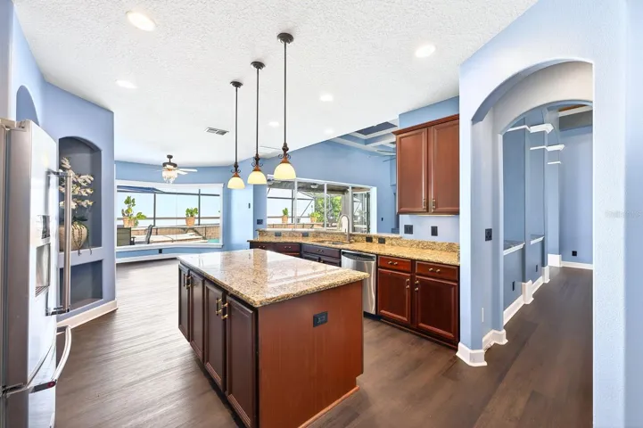 Light, bright and open to the breakfast nook and family room.