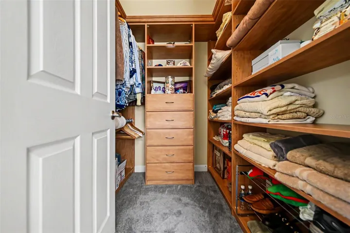 Walk-in closet with built-ins