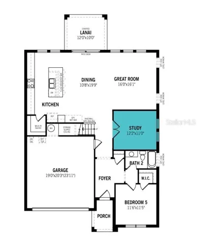 First Floor with Study