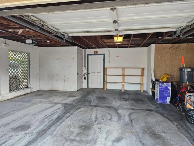 Inside garage