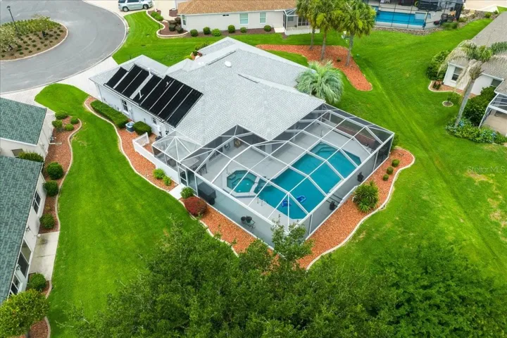 Aerial view of the pool.