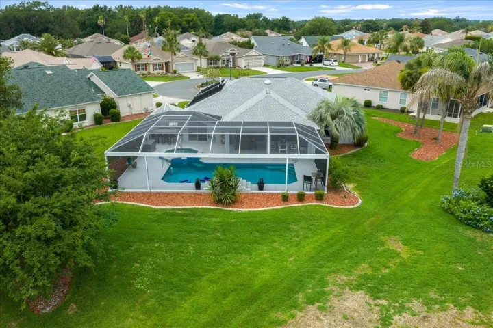 Aerial view of the pool