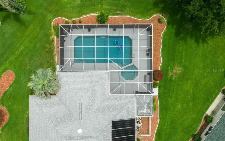 Aerial view of the pool