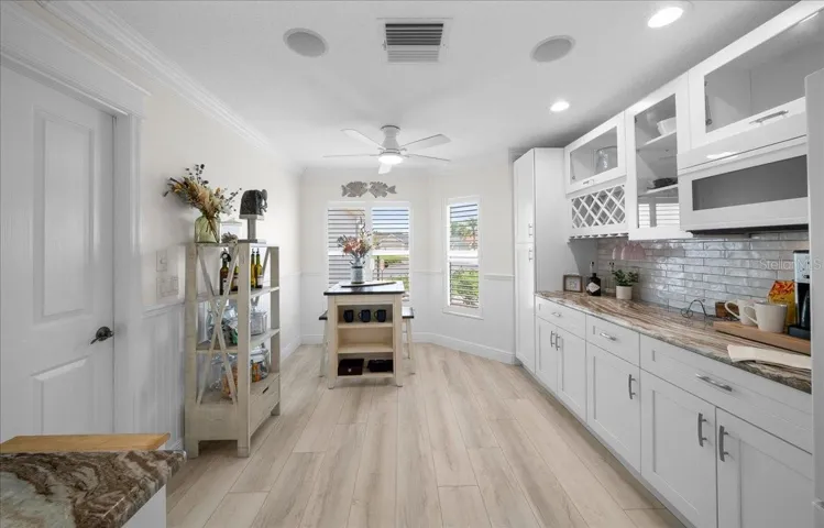Kitchen dining nook and counter tops