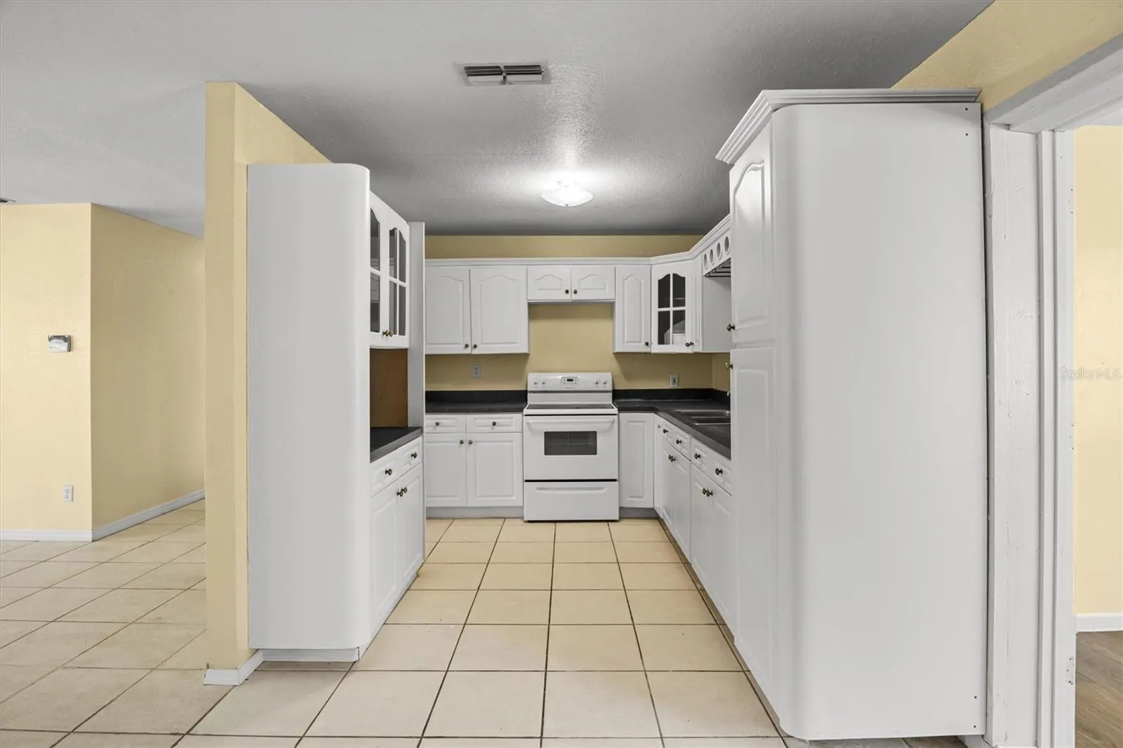 Microwave cubby on the left