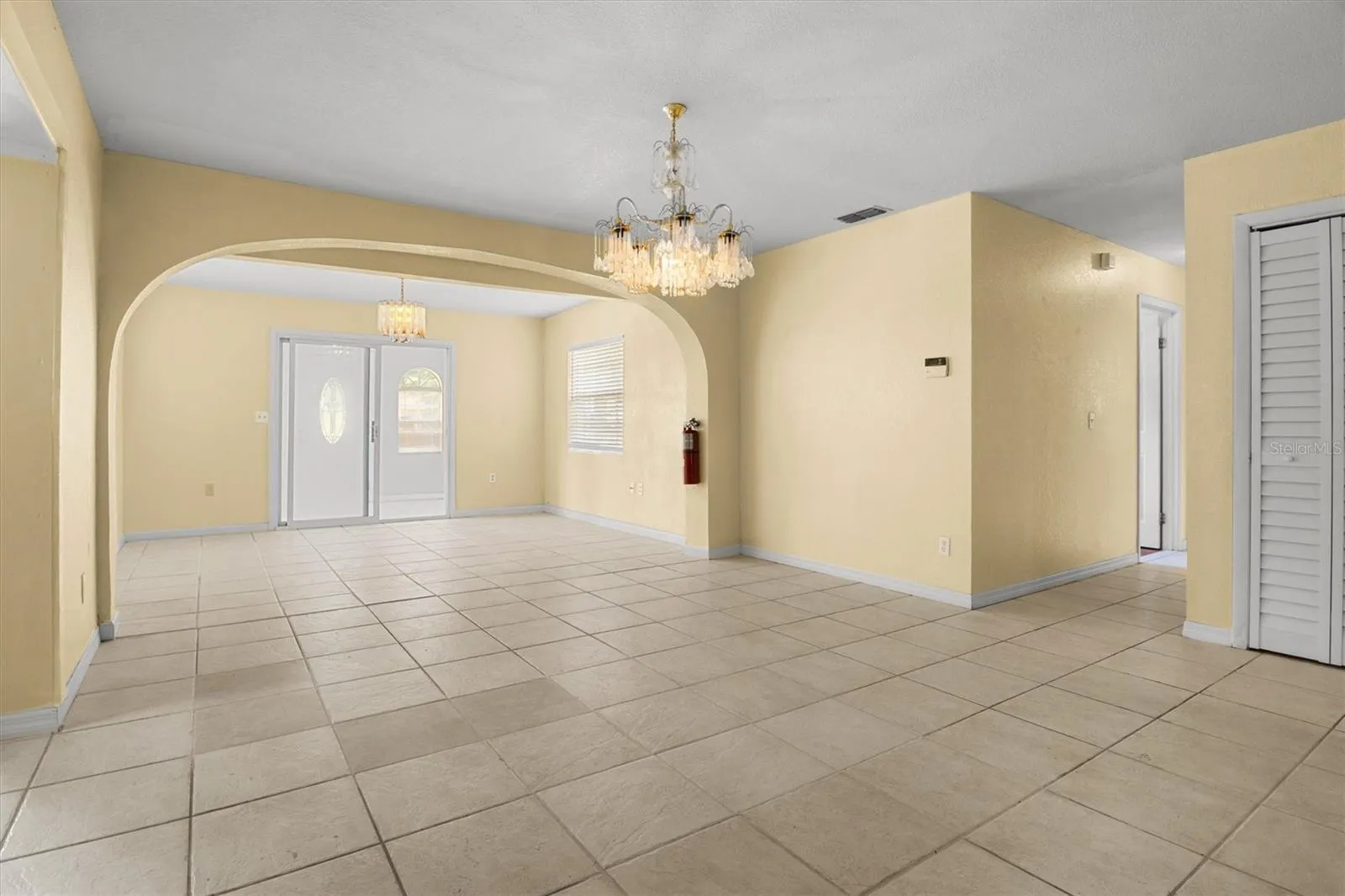 Dining room looking towards the front door.