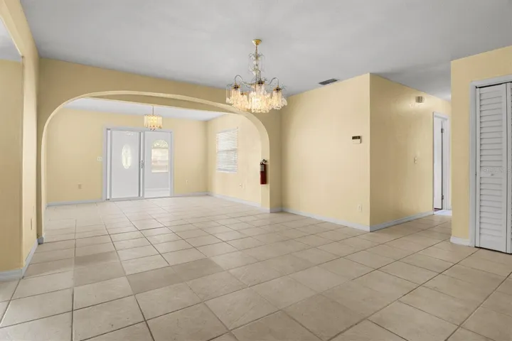 Dining room looking towards the front door.